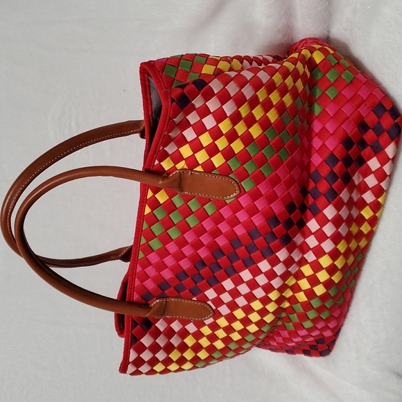 Fashion woven multicolor tote bag - Picture 7 of 8